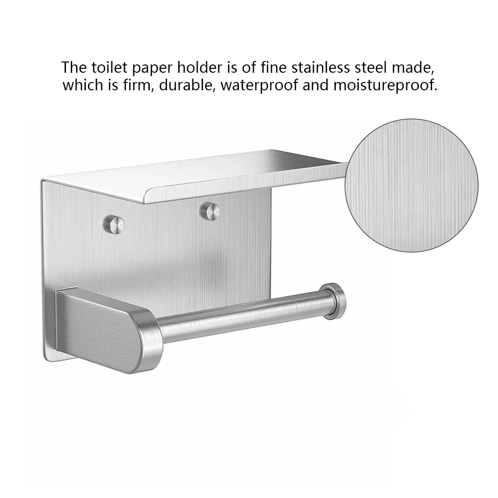 

Держатель для туалетной бумаги из нержавеющей стали полированный влагостойкий антикоррозийный настенный двухслойный домашний держатель для салфеток для ванной комнаты