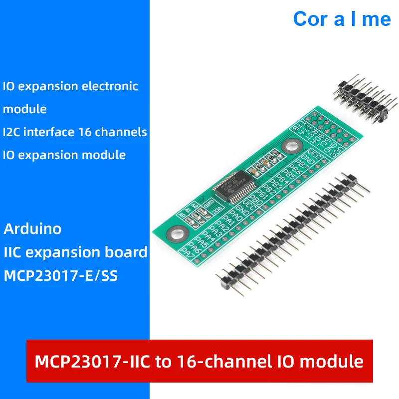 

MCP23017 I2C интерфейс 16bit I/O Плата расширения Модуль расширения, штыревая панель плата IIC в GIPO преобразователь 25mA1 для Arduino