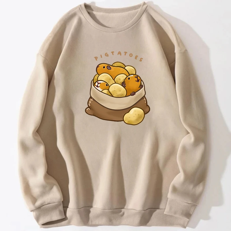 

Cute Funny Pigtatoes Sweatshirts Men Sweatshirt Hoodies Graphic Trapstar Crewneck Spring Autumn Pullover Hombre Jumper Hooded