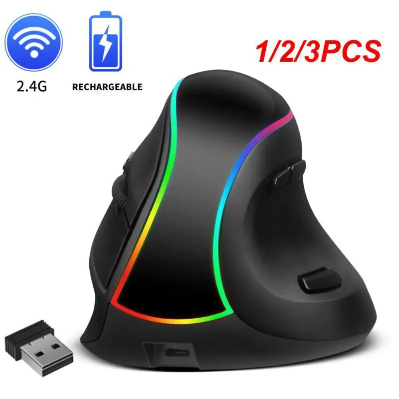 

1/2/3PCS Delux M618 PLUS Vertical Mouse Gaming Wired Ergonomics Mice Wireless 6 Buttons 4000 DPI Optical Right Hand For PC