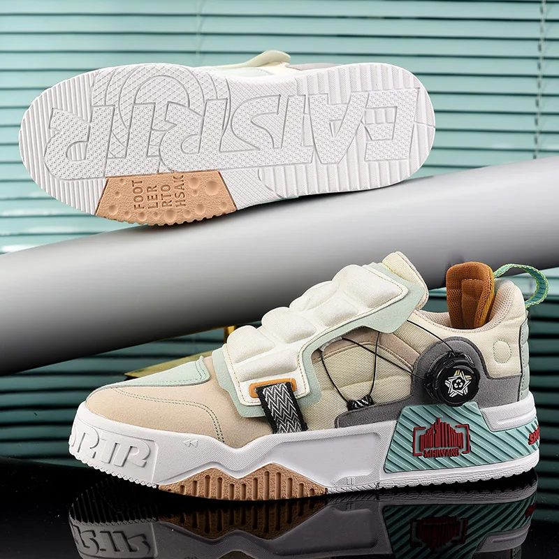 Fashion Skateboarding Shoes Men Walking Sports Shoes Brand Design Sneakers Men Leather Parkour Leisure Sneakers Male Zapatillas