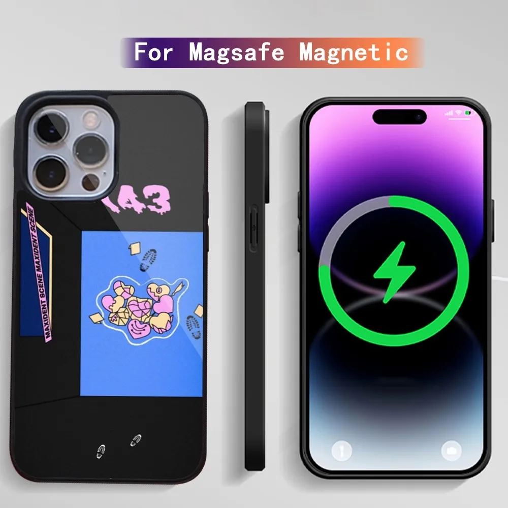 Детский чехол для телефона Stray Kpop MAXIDENT iPhone 15 14 13 12 11 Plus Pro Max Magsafe магнитная