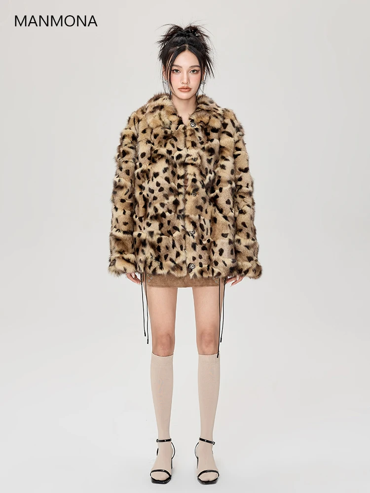 Autumn and Winter New Imported Fox Fur Fur Coat Women's Short Leopard Fur Coat