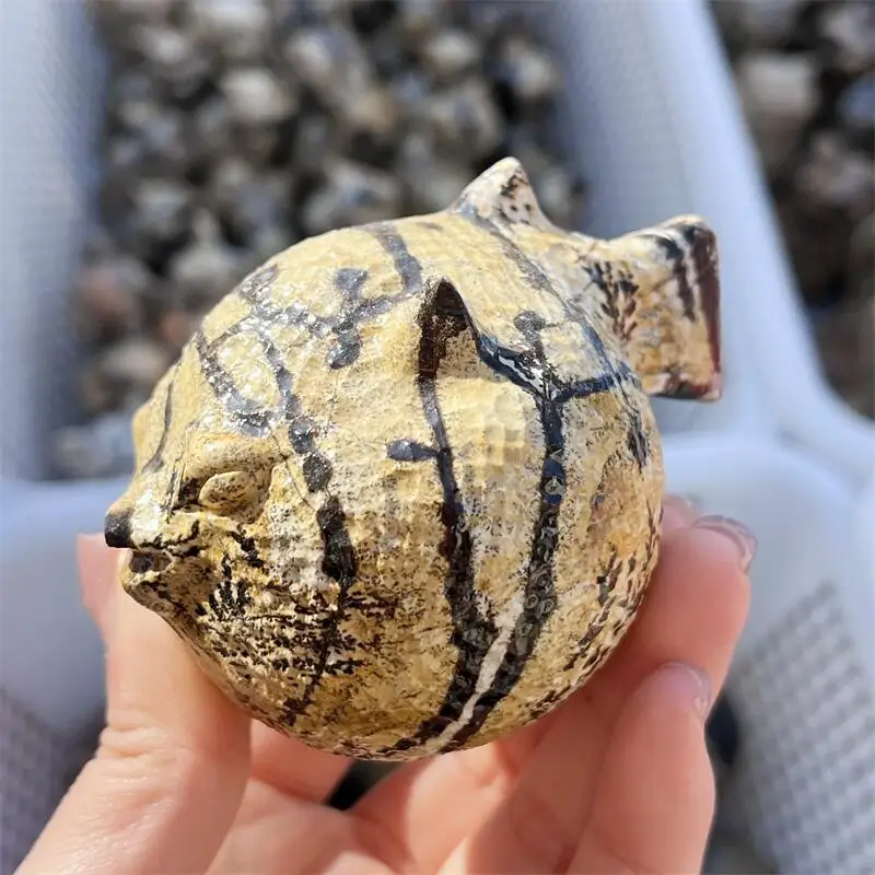 Натуральная картина камень пуховик резьба по рыбу кристалл мощная чакра энергия