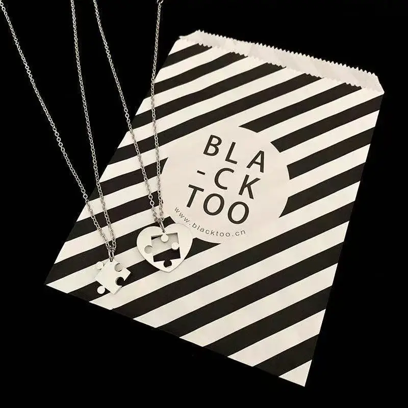 Креативный кулон-пазл в виде сердца из нержавеющей стали ожерелье для влюбленных