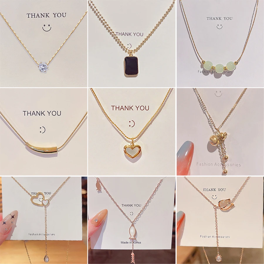 

stainless steel jewelry chain necklace butterfly not fade for women aesthetic initial necklace boho gothic luxury jewelry heart