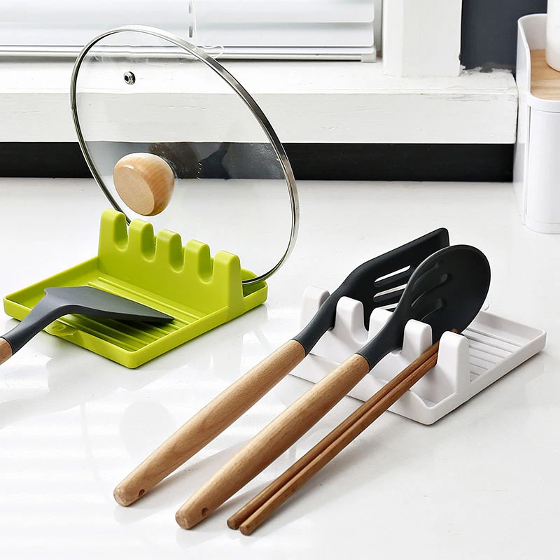 

1 Kitchen Accessories Pot Cover Shelf Kitchen Manager Cover Frame Support Pot Shovel Spoon Frame Kitchen Organizer and Storage