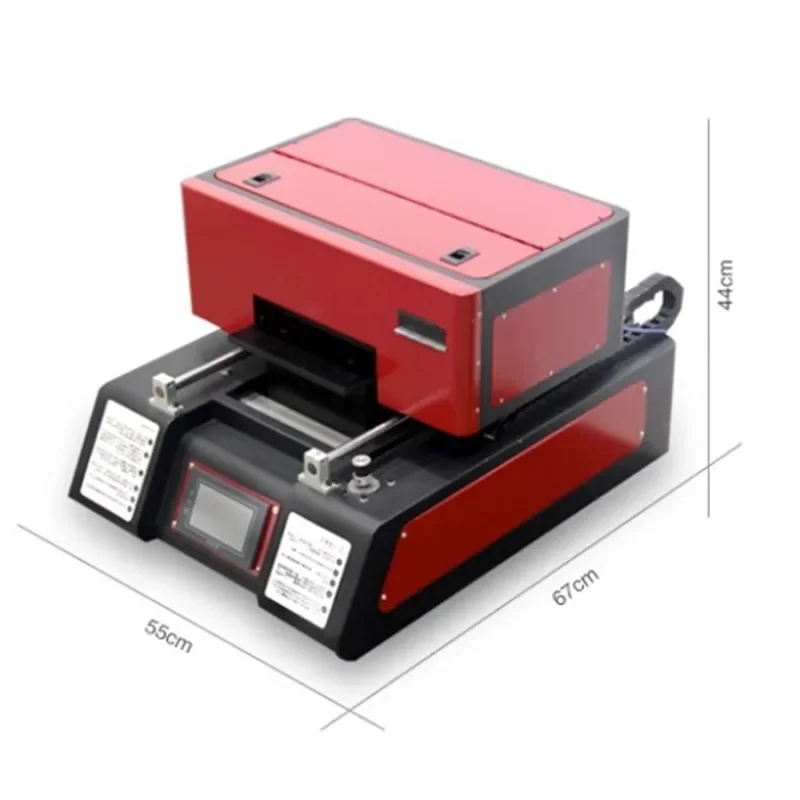 Маленький универсальный плоский акриловый рельефный стеклянный чехол для