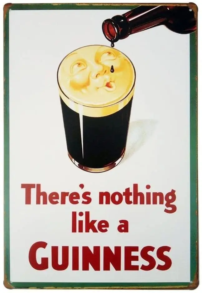 There's nothing like a Guinness Retro Vintage Tin Sign 12&quot X 8&quot | Plaques &amp Signs