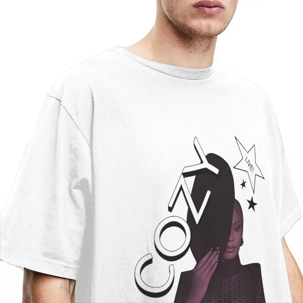 Мужская футболка с коротким рукавом и круглым вырезом из натурального хлопка