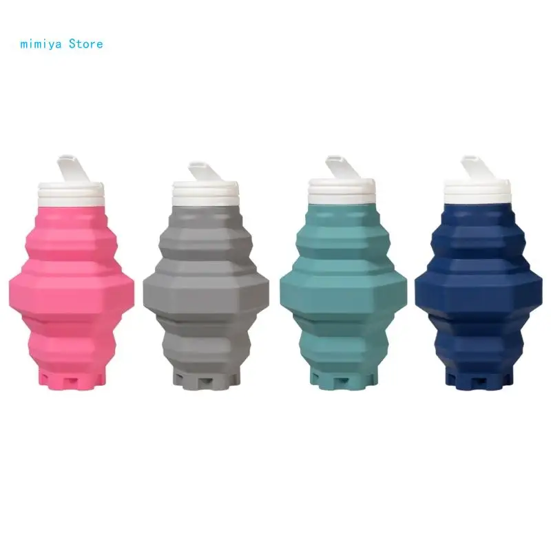 

500ML Silicone Collapsible Water Bottles For Sport Drink Camping Travel Cycling Kettle Folding Water Bottle Water Cup