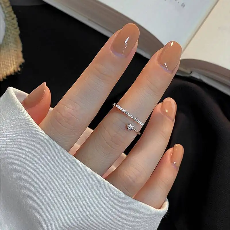 

Sterling Silver Open Ring Ring Geometric Flash Women Jewelry Gift Fashion