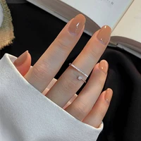 sterling silver open ring ring geometric flash women jewelry gift fashion