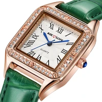 2022 new hot small dial luxury brand honmin womens new quartz electronic watch waterproof calendar luminous square dial watch