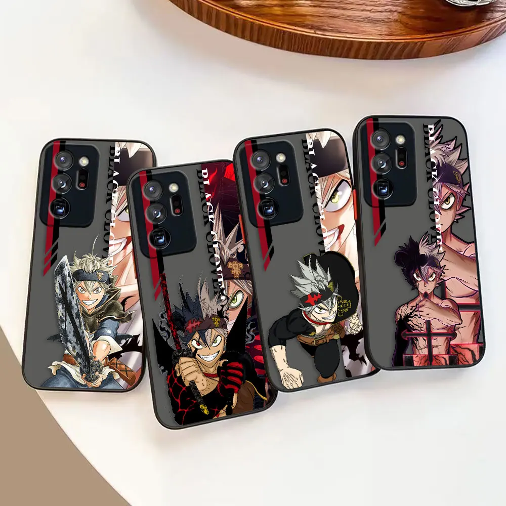 

Matte Phone Case for Samsung NOTE 20 10 9 8 A13 A12 A10 A11 7 A04E A04 A03S A02S A02 5G ULTRA Plus Case Anime Asta Black Clover