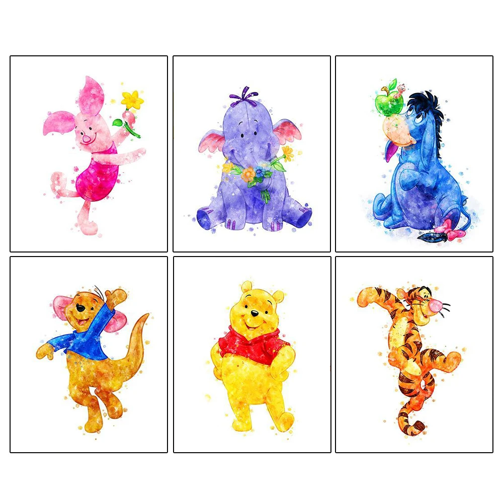 

Картина из мультфильма «Винни-Пуха» Disney, алмазная 5D Вышивка «сделай сам», мозаика Стразы, домашний декор, художественный подарок