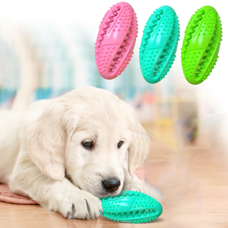 

Pet Dog Toys Dog Interactive Natural Rubber Ball Puppy Chew Toy Food Dispenser Ball Bite-Resistant Clean Teeth Pet Playing Balls