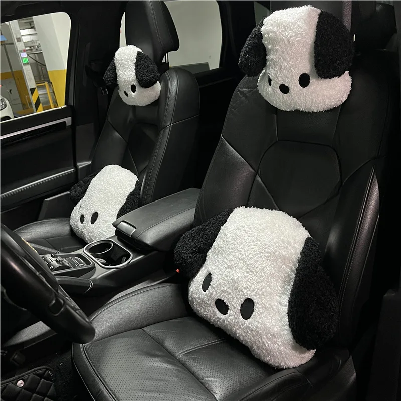 

New Sanrio Kawaii Pochacco Cartoon Car Headrest Neck Pillow Cute Plush Comfortable Bolster Anime Accessories Boyfriend Gift