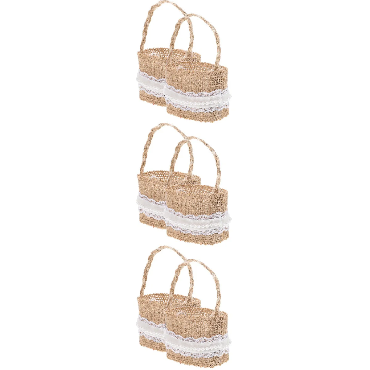 

6 pcs Wedding Party Candy Bags Decorative Flower Holder Gift Packaging Pouch