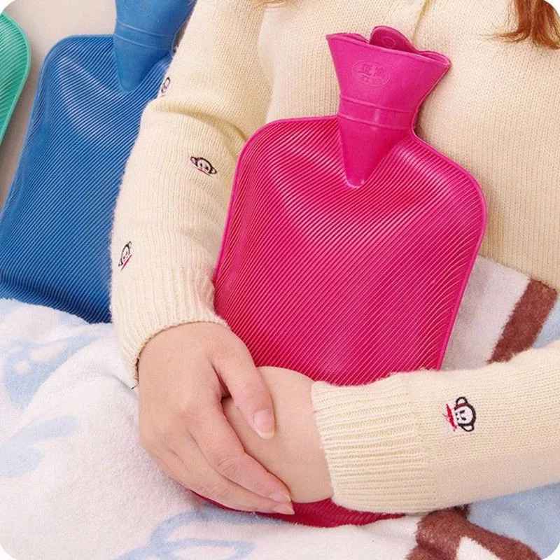 

1PC Hot Water Bottle Hot Water Bag for Winter Warm Heat Therapy Natural Rubber Portable Durable Water Injection Hand Warmer