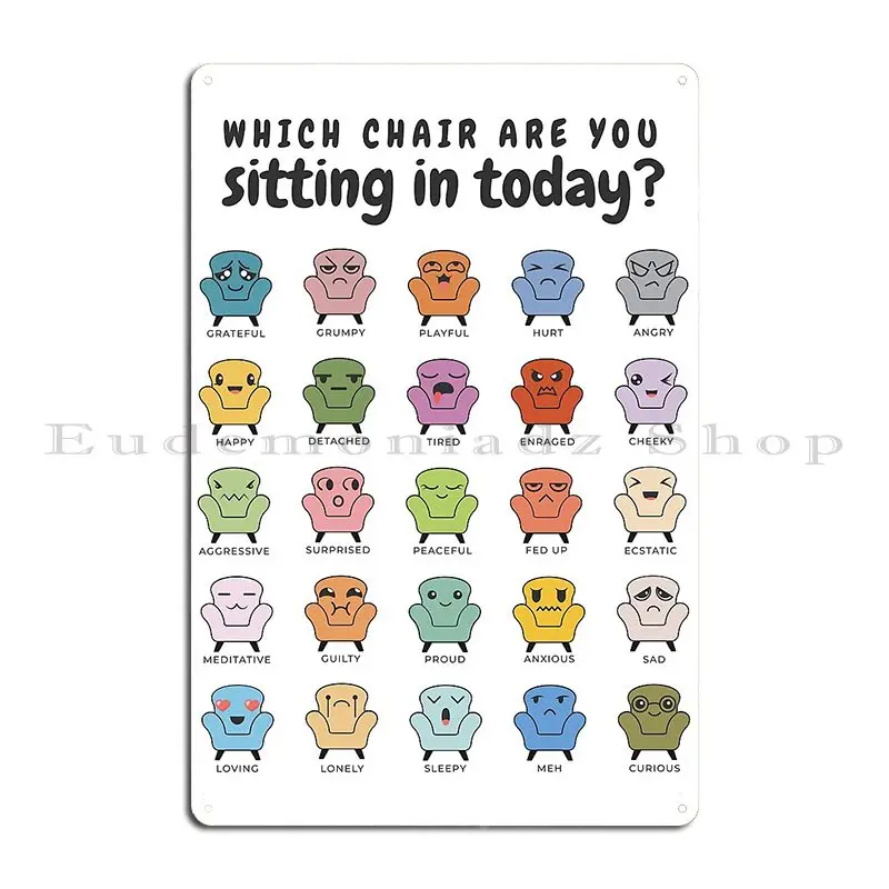 Стул чувства эмоции схема терапия психическое здоровье офис терапевт подарок