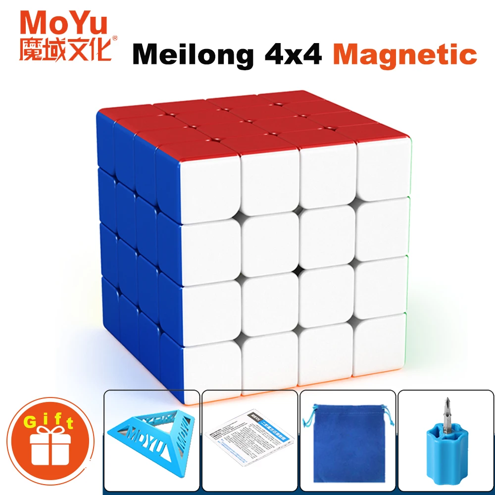 

MoYu Meilong 4M 4x4x4 Magnetic Magic Cube Professional 4×4 Speed Puzzle 4x4 Children's Fidget Toys Kids Gift Magnet Cubo Magico