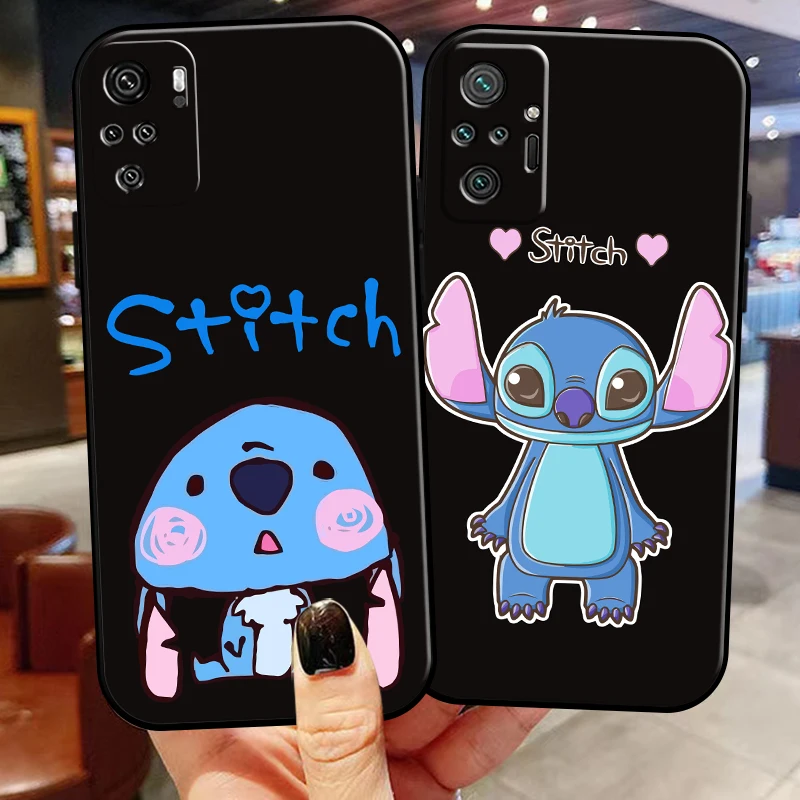 

Cartoon Cute Lilo Stitch For Xiaomi Redmi Note 10 10S 10T Pro Max 5G Phone Case Silicone Cover Liquid Silicon Carcasa Coque