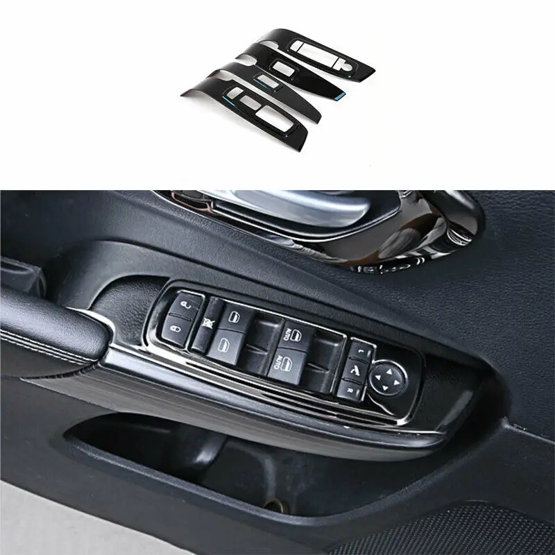 

Панель стеклоподъемника для Jeep Cherokee 2014-2020 Черный ABS, 4 шт.