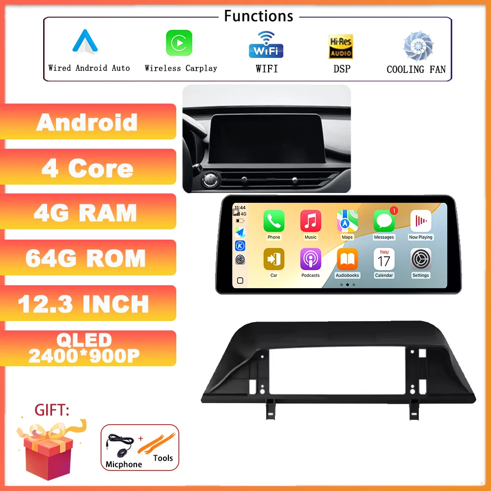 

12,3 "для Chery Tiggo 4 Pro 7 Pro 8 Pro 2020-2023 GPS-навигация WiFi Bluetooth HD сенсорный экран автомобильные аксессуары 4G + WIFI