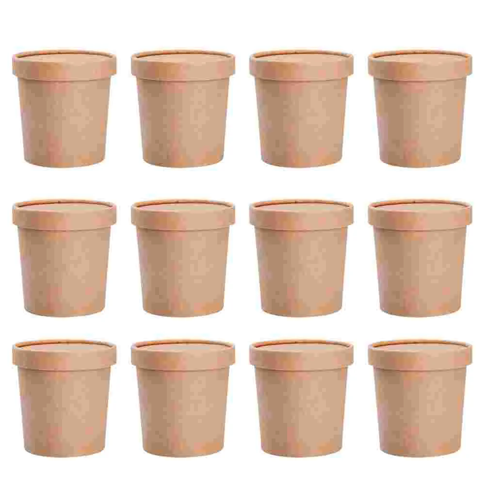 

Disposable Cups Soup Paper Bowls Ice Cream Snacklids Containers Porridge