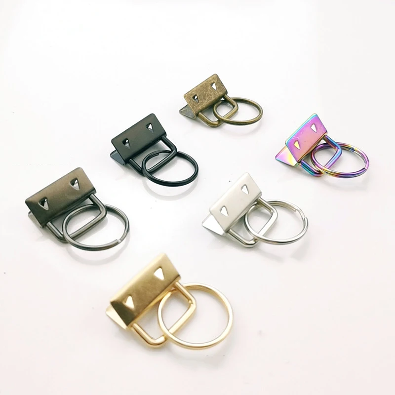 

10pcs/set Wrist Strap Key Chain Long Tail Clip Open Ring Clasp Key Chain Chain Clasp Bracelet Split Ring Clasp