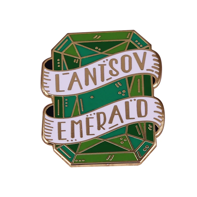 Значок с изумрудом Николай ланцув грисаверсе, Ювелирное Украшение с зелеными кристаллами, бриллиантами и эмалью, брошь на рюкзак
