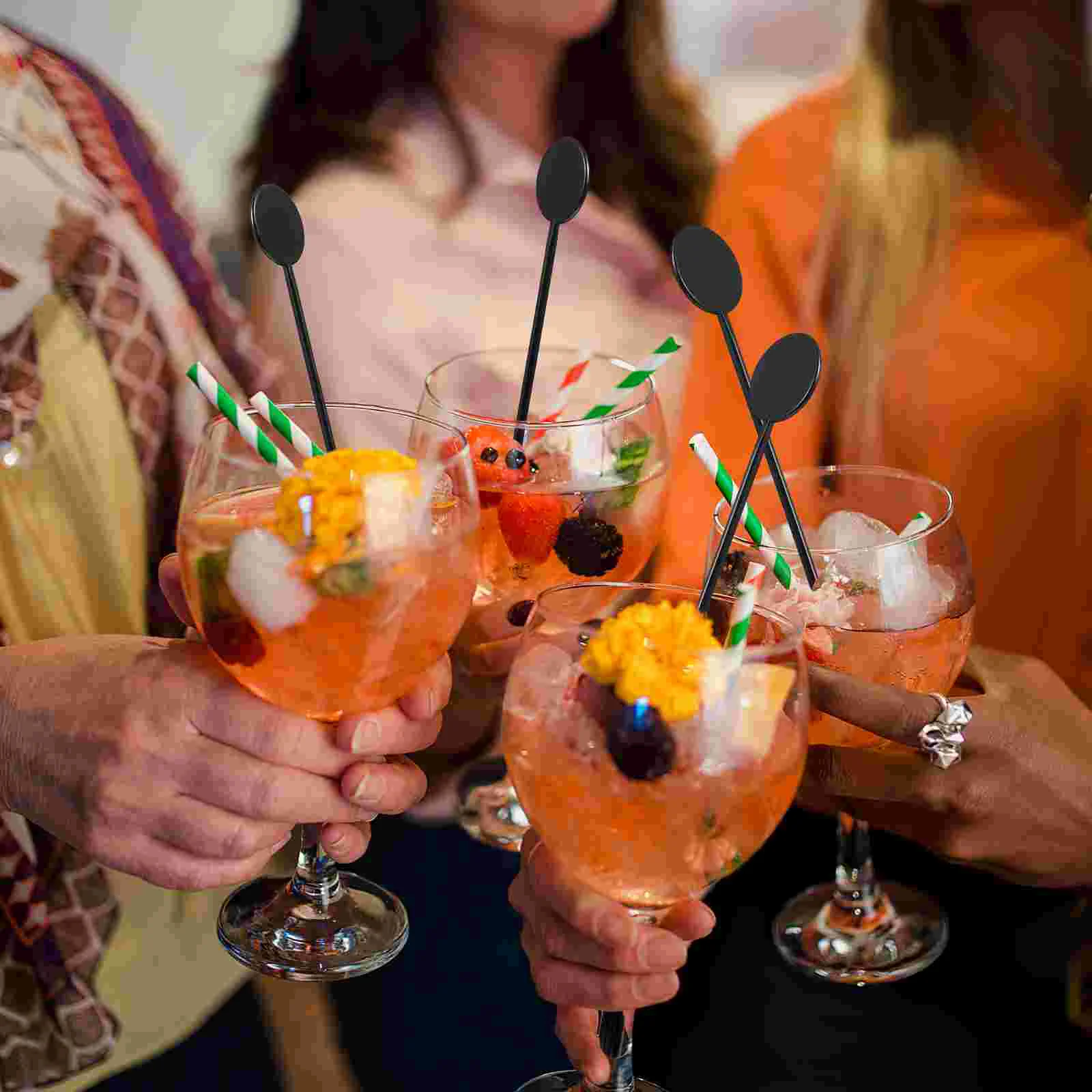 

100 Pcs Drink Mixing Stirrers Coffee Beverage Rods Cocktail Stirring Stick Plastic Sticks For