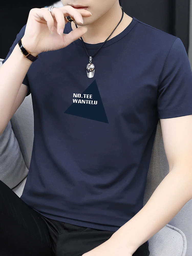Модальная футболка с коротким рукавом Мужская одежда новинка 2024 летняя модная