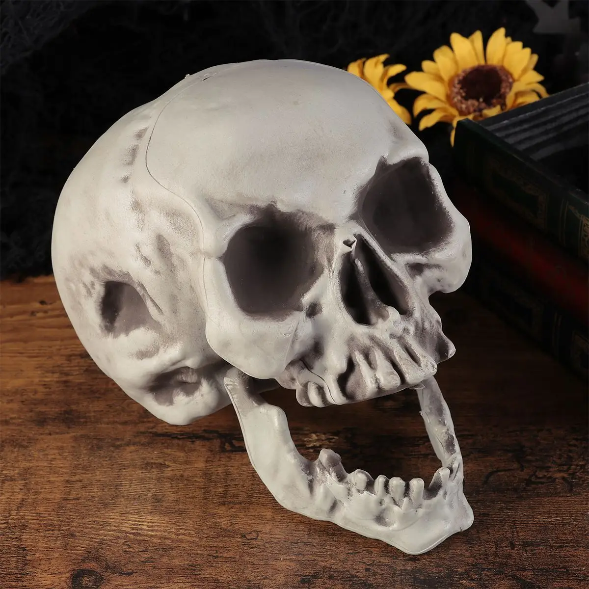 

Halloween Decorations Artificial Skull Scared Skull Ornament Ghost House Props Skull Bone Scary Horror Skeleton Party Ornament