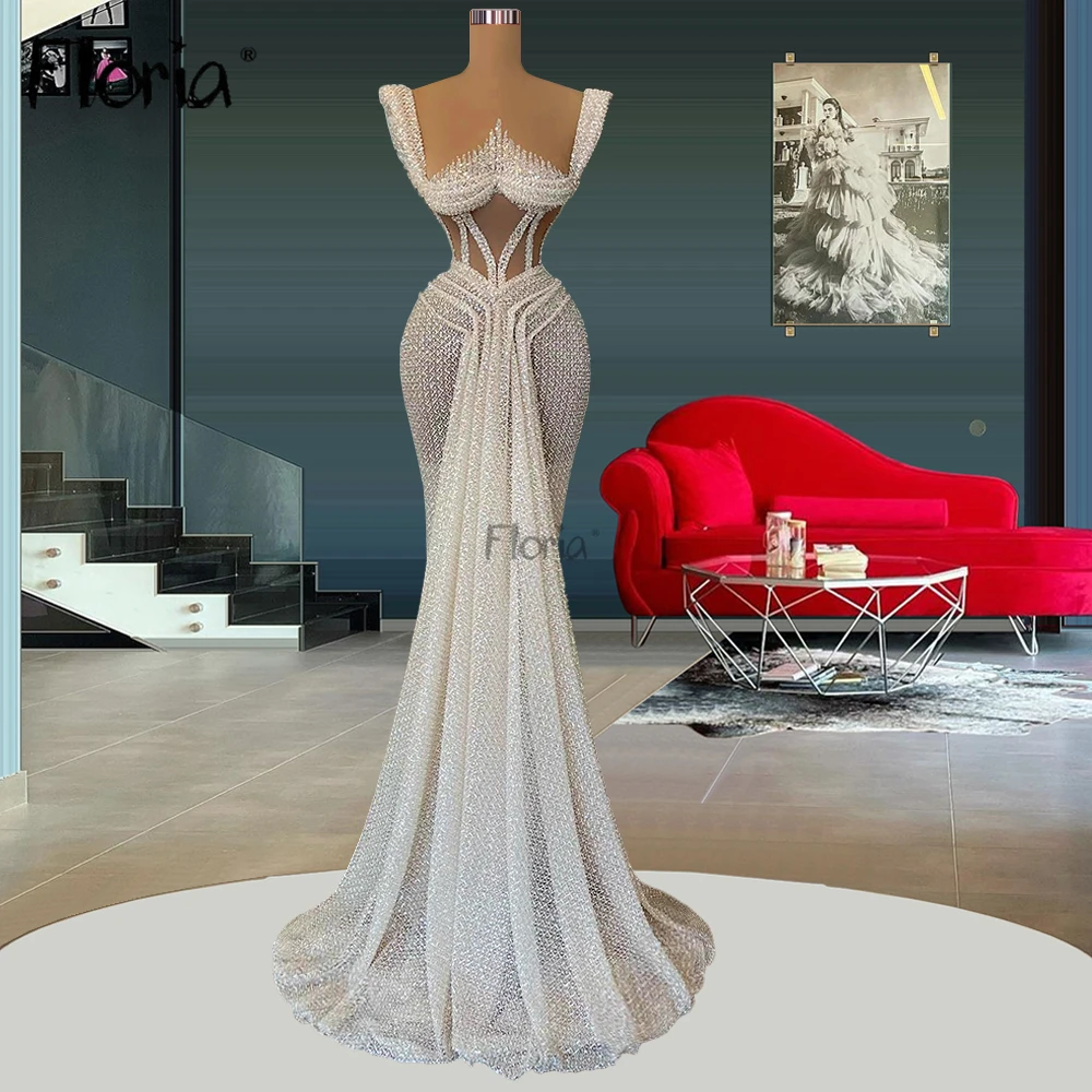 

Luxury Full Beaded Prom Dress Backless Sheer Neck Party Gowns Elegant Vestidos De Fiesta Custom Made Women Wedding Dresses