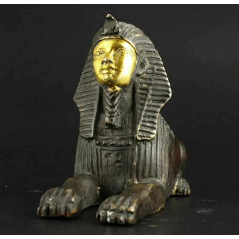 

Old-Fashioned Bronze Egyptian Pyramid Sphinx Statue Peace Statue
