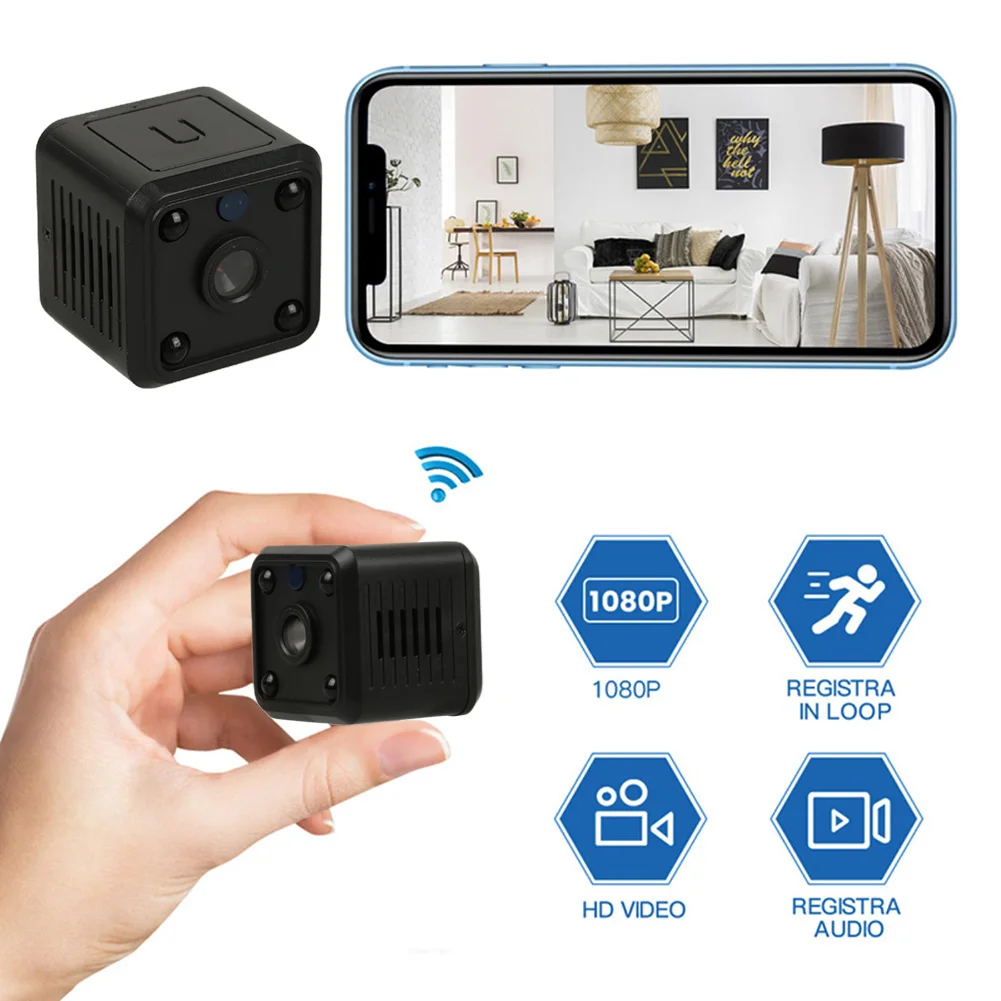 Мини Ip-камера 1/2 P HD с Wi-Fi и функцией обнаружения человека 1080 шт. | Электроника