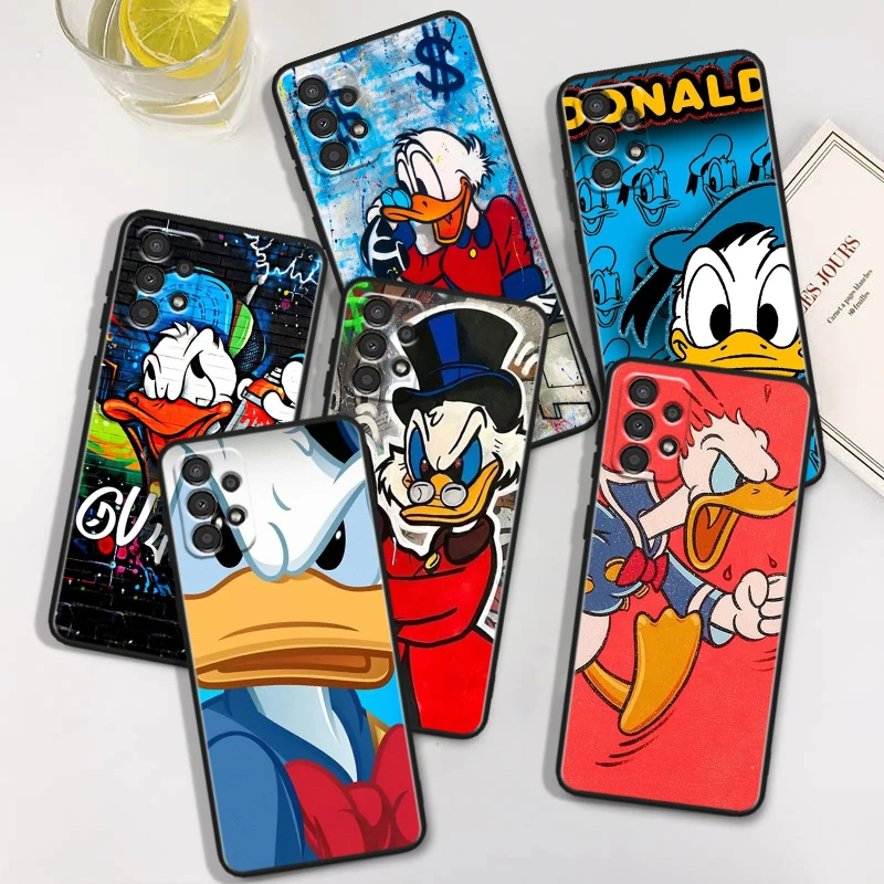 Чехол для телефона Disney Дональд Дак черный чехол Samsung Galaxy A91 A81 A71 A51 A42 A31 A21S A12 A11 A04 S E