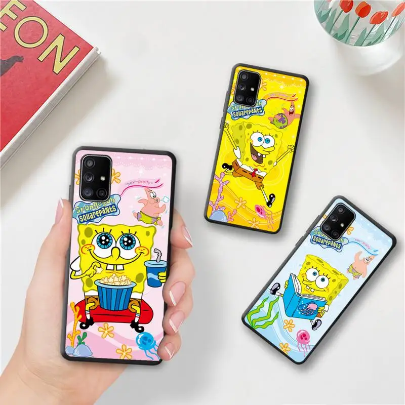 

Bandai Cute Anime Spongebob Baby Phone Case For Samsung Galaxy A52 A21S A02S A12 A31 A81 A10 A30 A32 A50 A80 A71 A51 5G