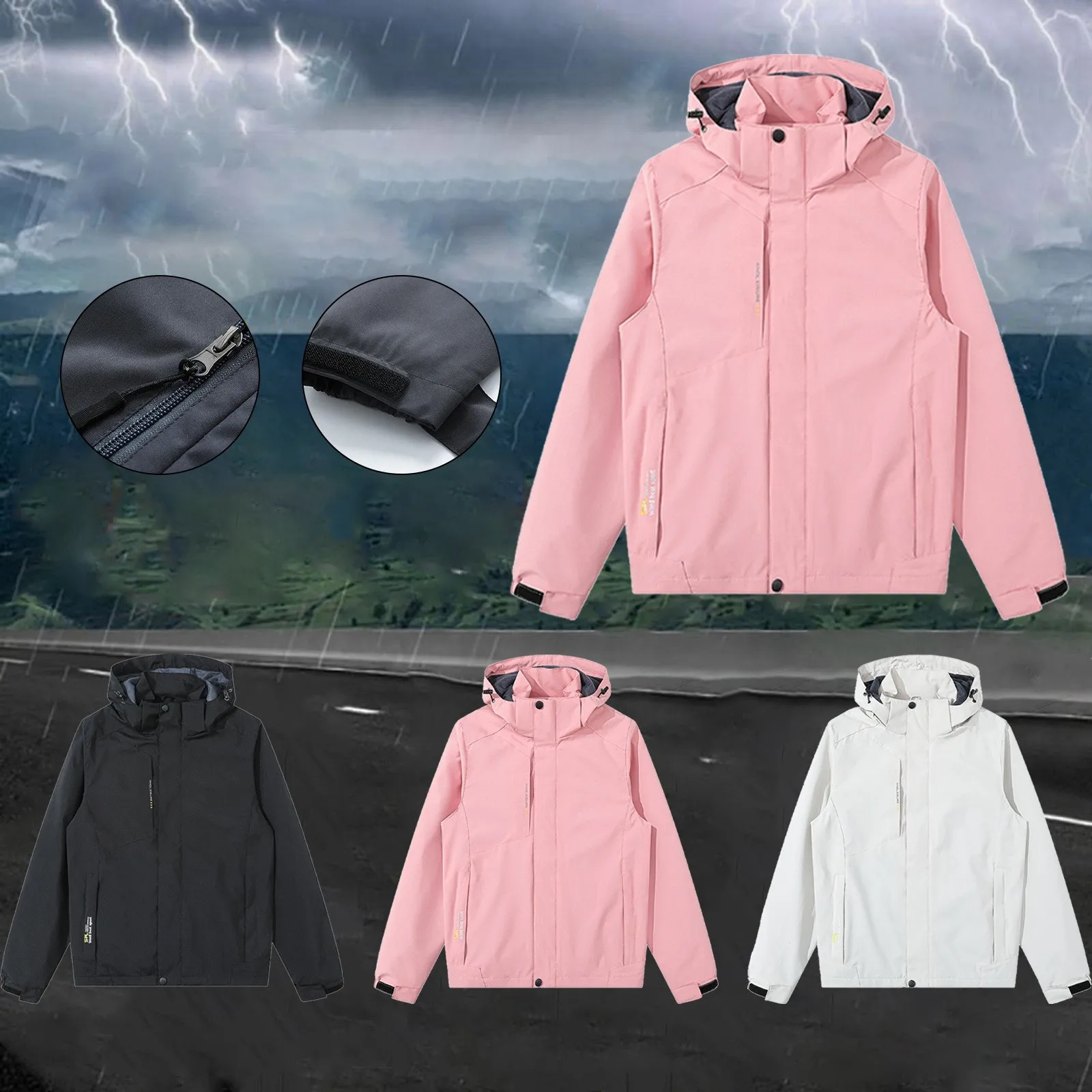 

Женская легкая ветрозащитная куртка со съемным капюшоном, легкая женская одежда, куртка для женщин, уличная одежда