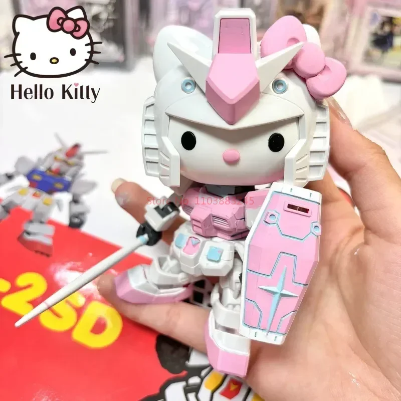 Горячая Распродажа Bandai Gundam модель Hello Kitty в сборе Аниме фигурки статуя кукла