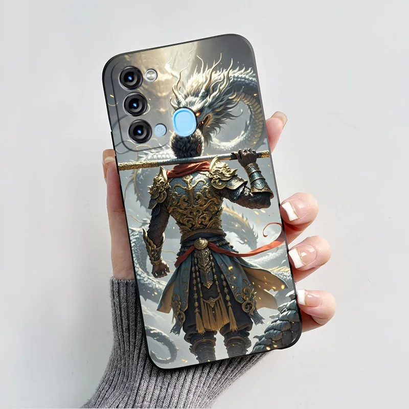 Чехол для itel Vision 3 S661W женский черный миф Wukong окрашенный мягкий бампер из ТПУ Itel S17