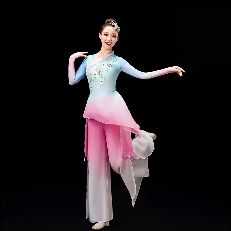 Традиционный китайский костюм народного танца для женщин танцевальные костюмы