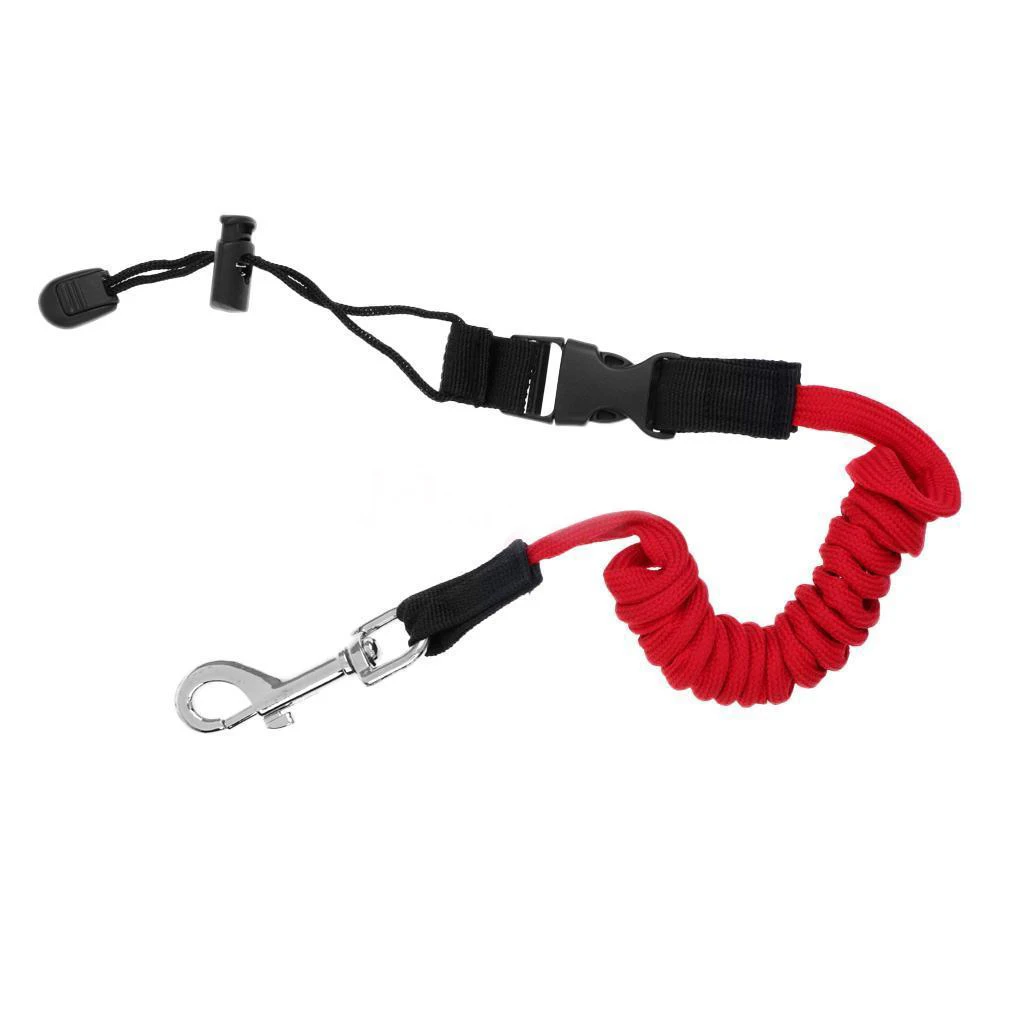 

Safety Kayak Canoe Paddle Leash Fishing Rod Coiled Tie Cord Rope Carabiner Rowing Boats Water Sports Accessories