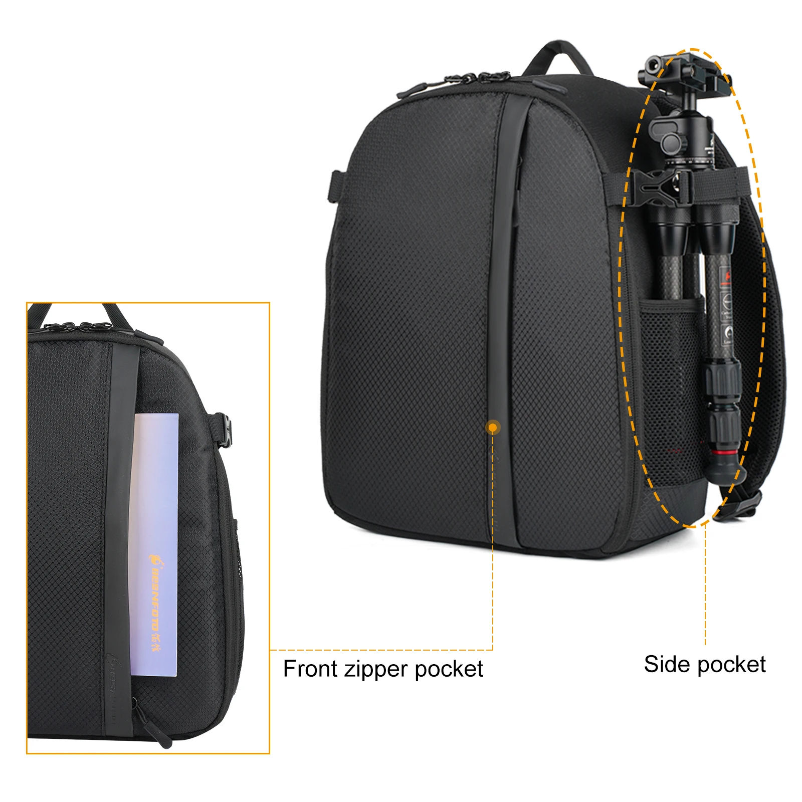 Фото BESNFOTO Bolso Bandolera para Belg DSLR de un Solo hombro, bolso deetà sin espejo para hombres y mujeres, senderismo №3