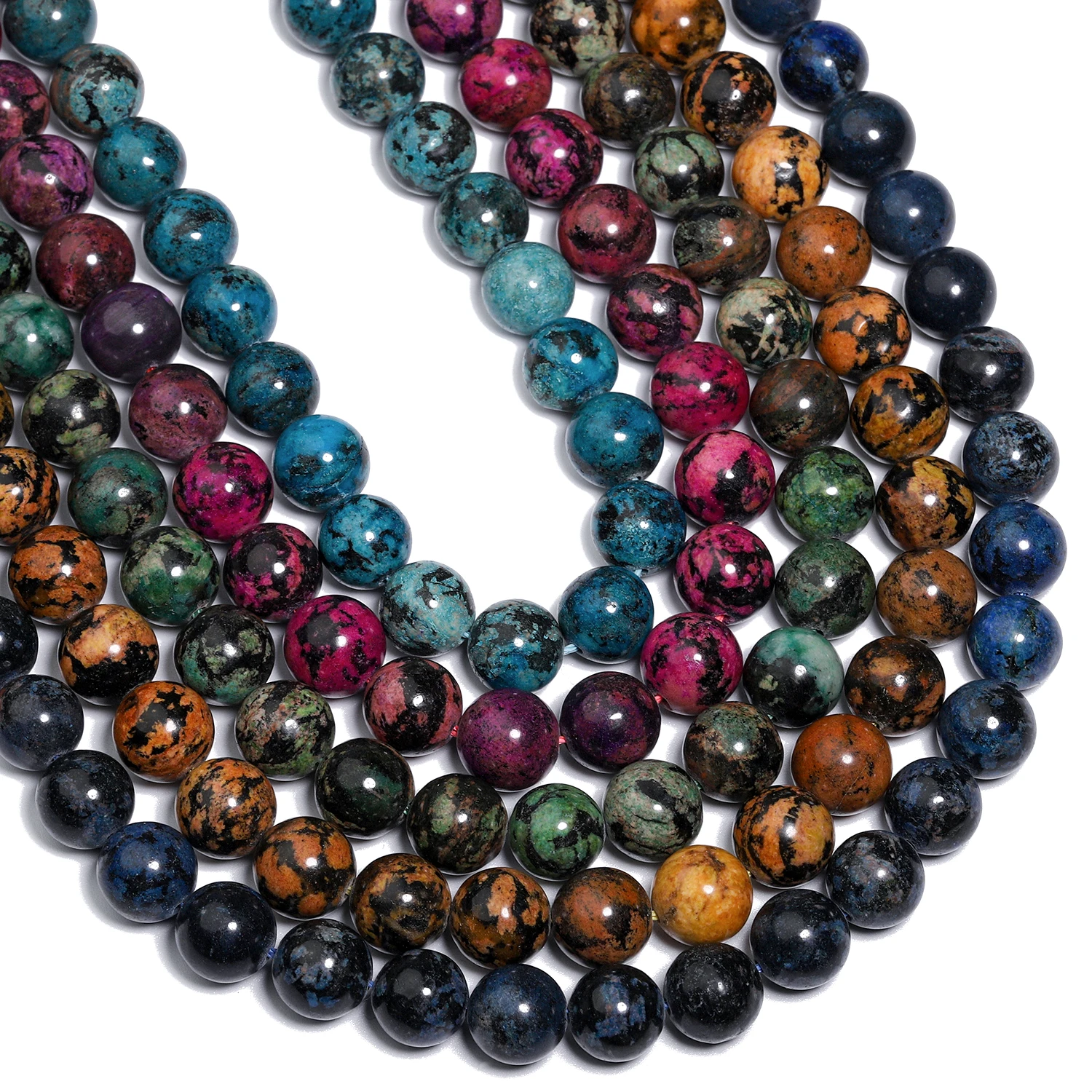 Круглые свободные бусины-разделители для изготовления ювелирных изделий 6/8/10 мм