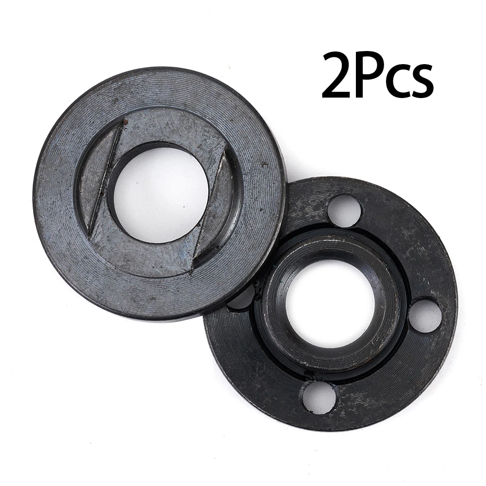 

2pcs M16 Thread Flange Nut Replacement Angle Grinder Metal Pressure Plate Inner Outer Flange Nut Set Tools 16mm Spindle Thread