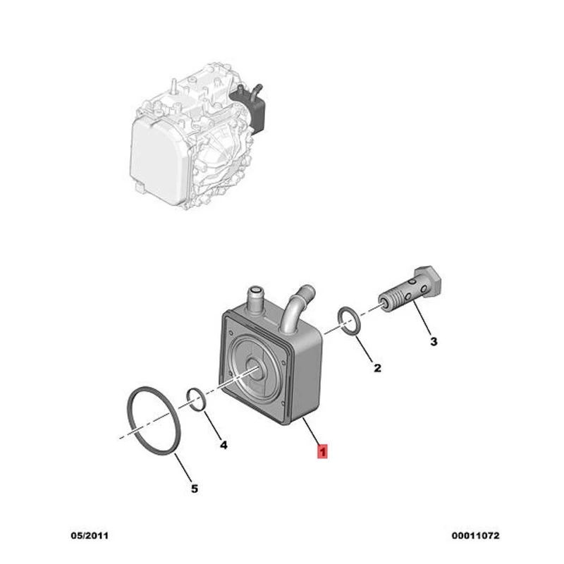 Металлический масляный радиатор коробки передач 227554 2275 54 для Peugeot 208 2008 407 301 C5