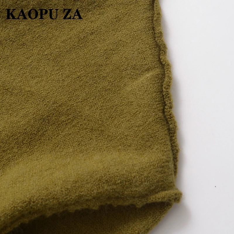 KAOPU ZA 2024 новая зимняя женская хипстерская вязаная куртка с длинными рукавами
